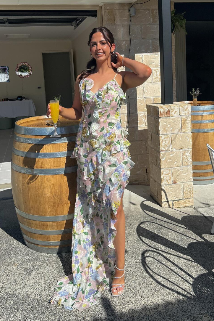 Minda - Ruffled Floral Dress