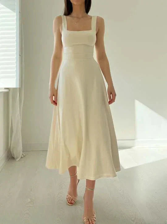 Tasha - Elegant Square Neck Dress