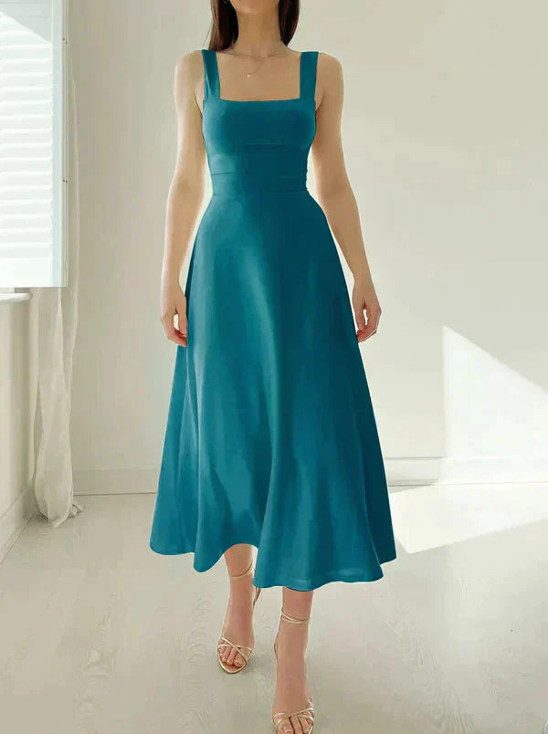 Tasha - Elegant Square Neck Dress