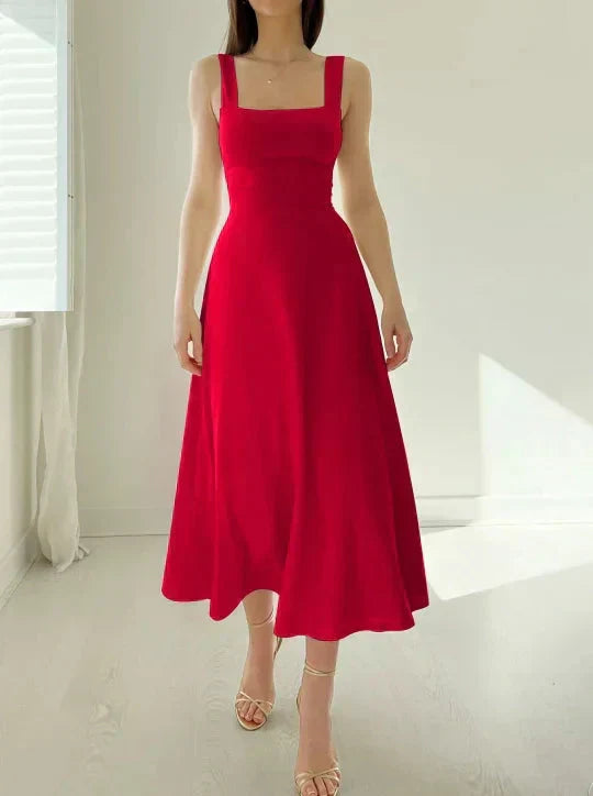 Tasha - Elegant Square Neck Dress