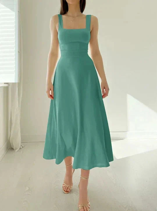 Tasha - Elegant Square Neck Dress