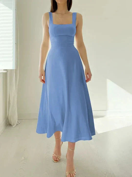Tasha - Elegant Square Neck Dress