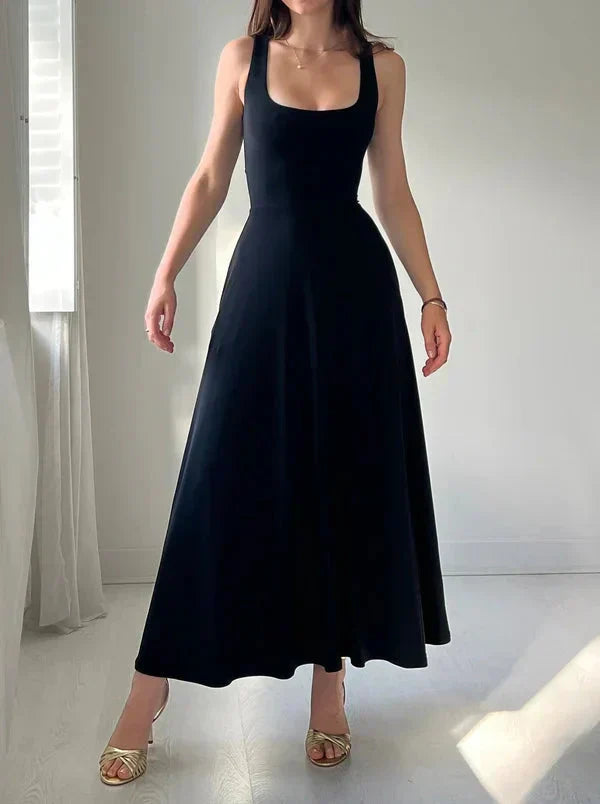 Tasha - Elegant Square Neck Dress