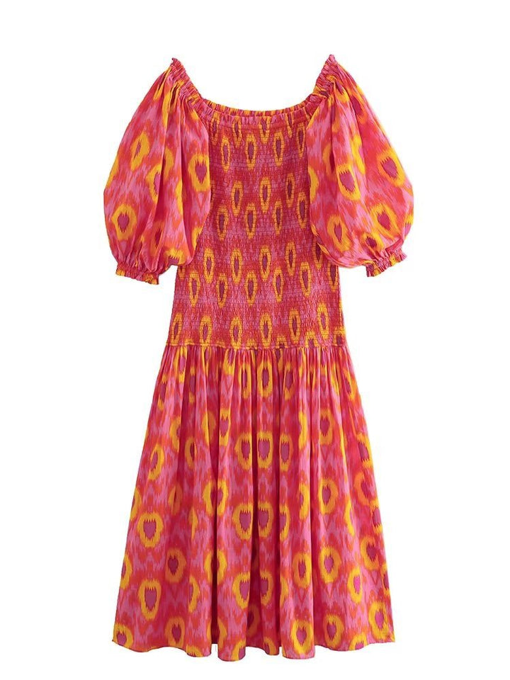 Nikki - Bohemian Puff Sleeve Dress