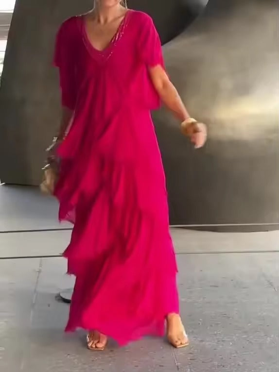 Angelie - Boho Ruffle Dress