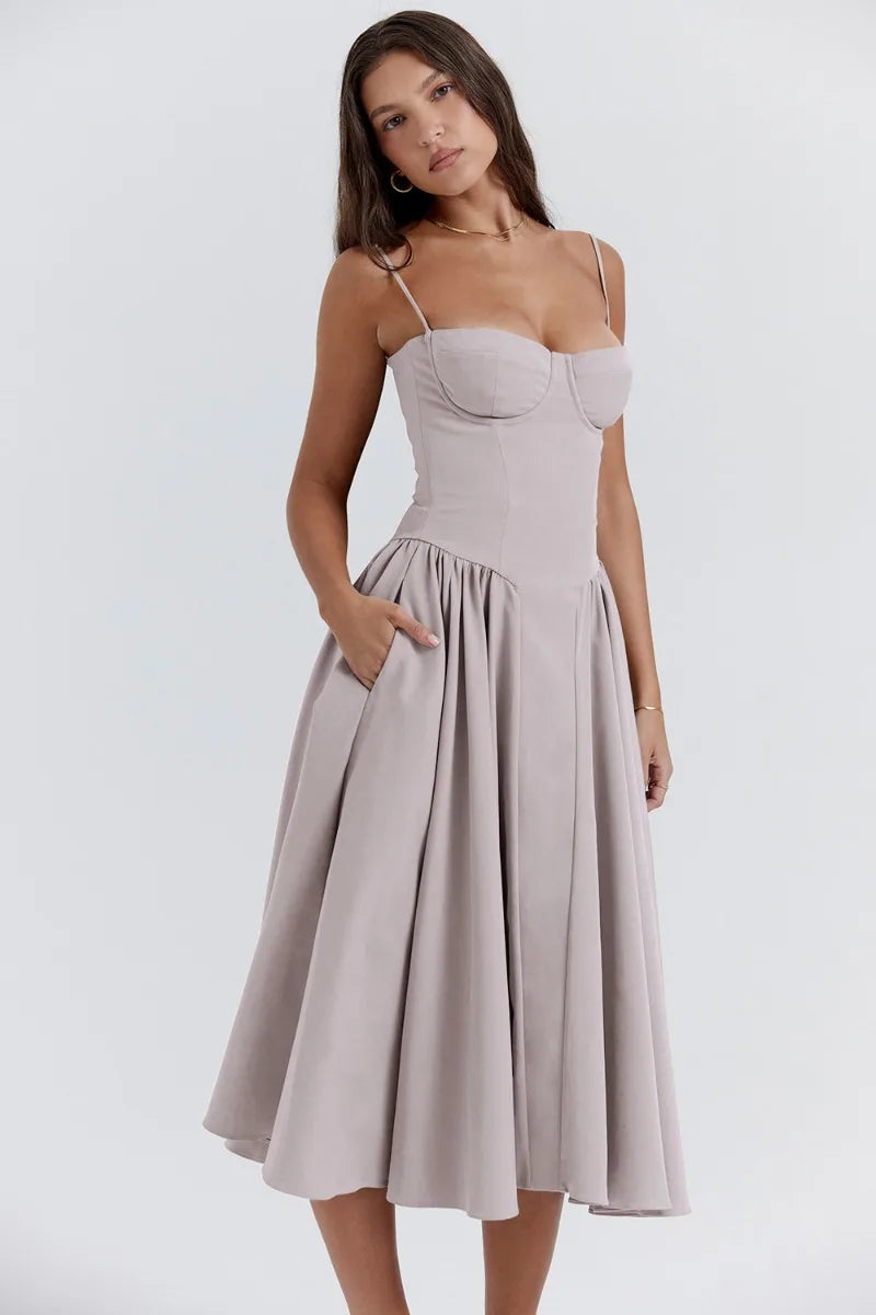 Avanie - Chic Corset Flare Dress