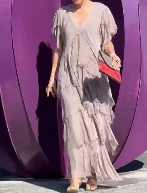 Angelie - Boho Ruffle Dress