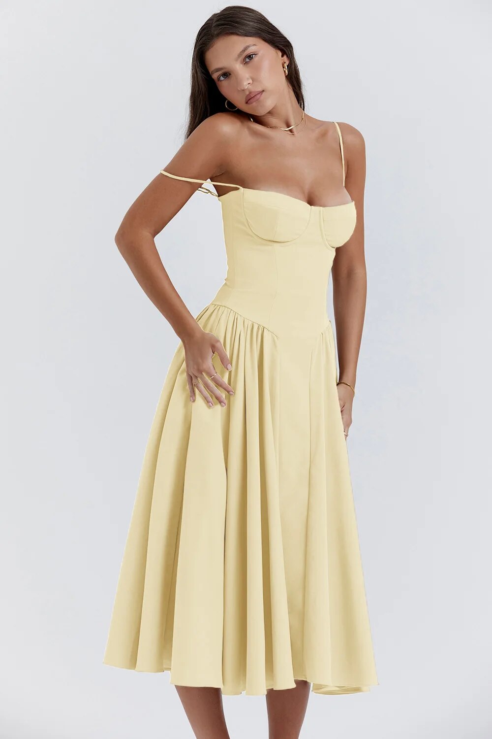 Avanie - Chic Corset Flare Dress