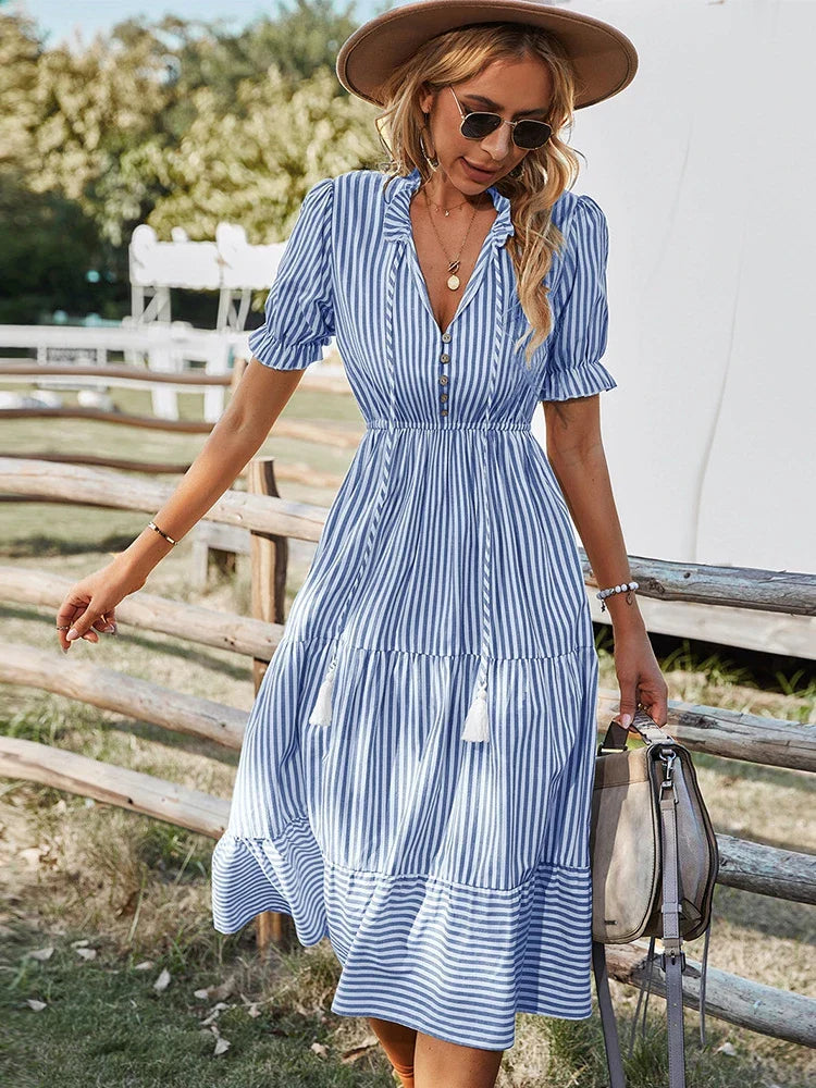 Vianney - Classic Striped Dress
