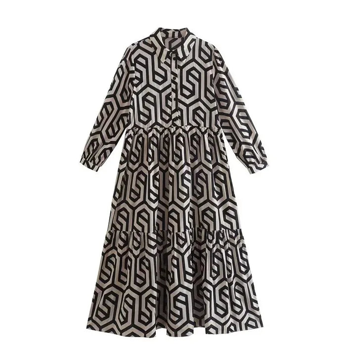 Rania - Geometric Print Dress