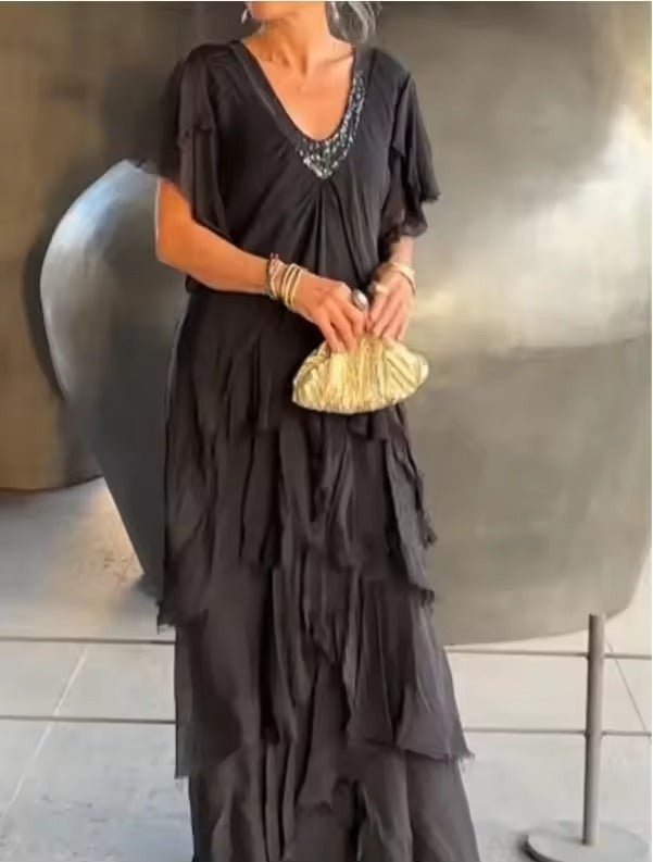 Angelie - Boho Ruffle Dress