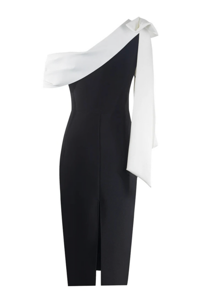 Kaelina - White Draped Detail Dress