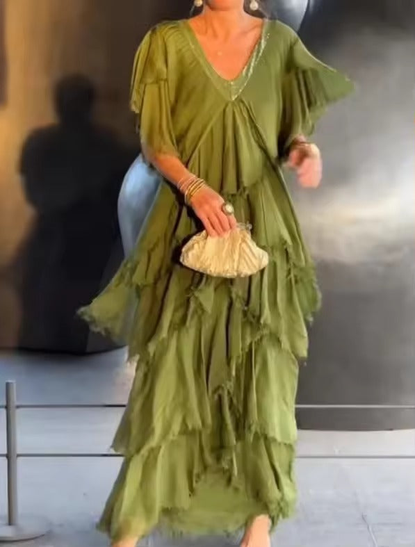 Angelie - Boho Ruffle Dress