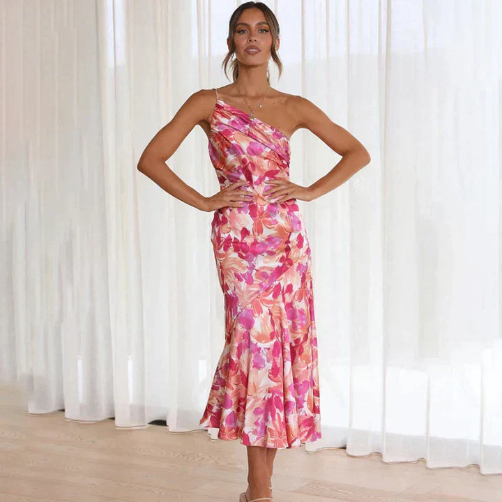 Denise - Asymmetrical Bloom Dress