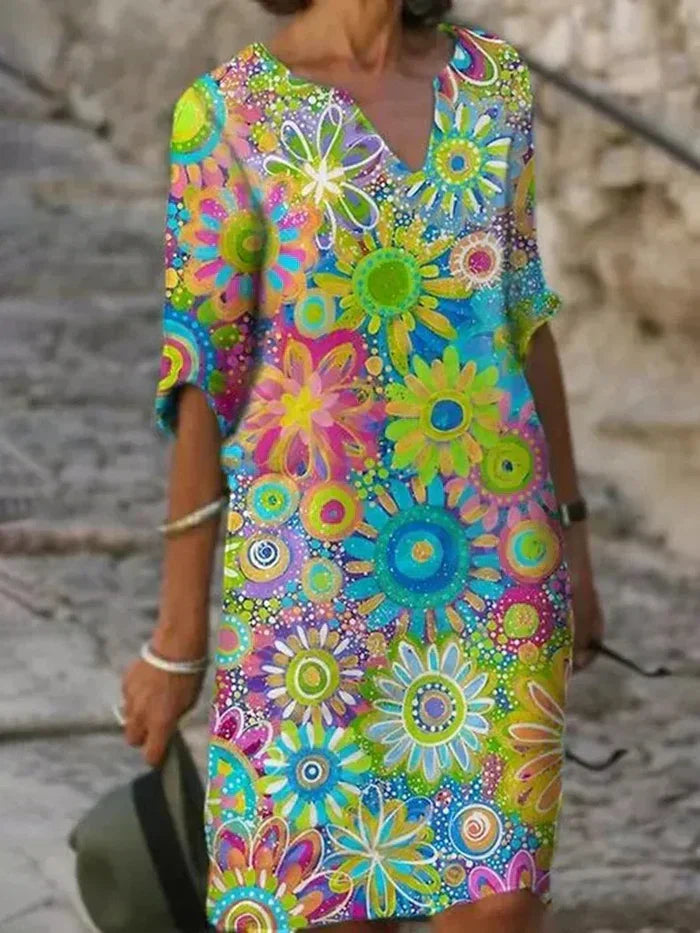 Flavia - Floral Radiant Dress