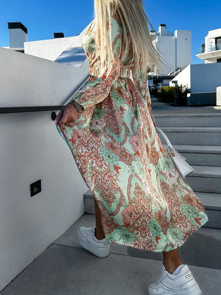Kyra - Long Sleeve Floral Dress