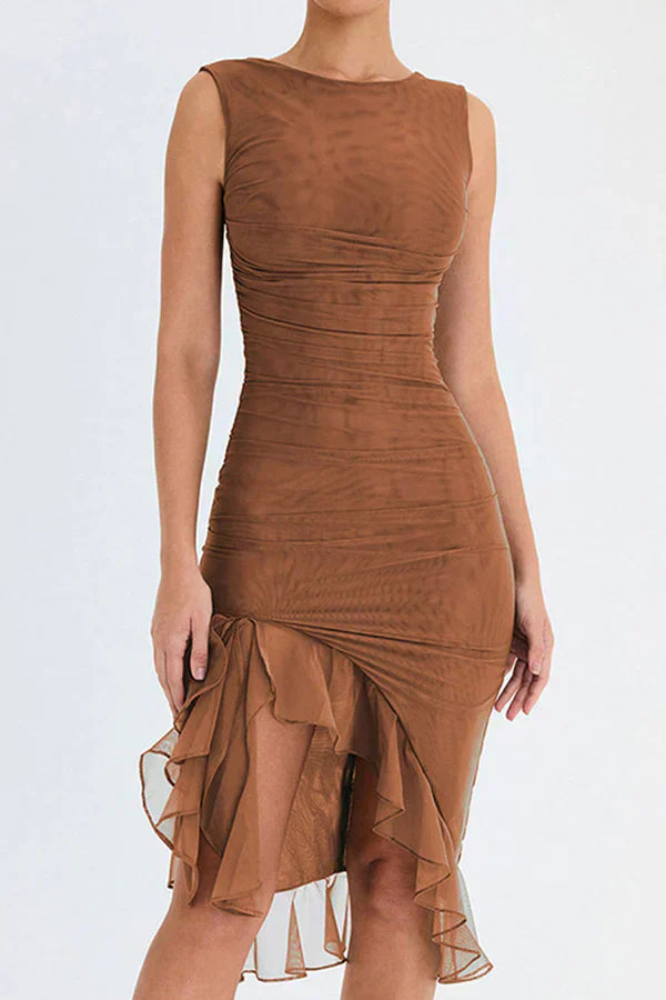 Elena - Ruffle Hem Dress