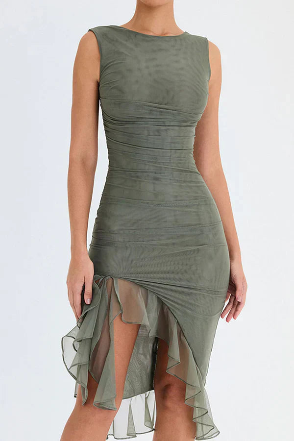 Elena - Ruffle Hem Dress