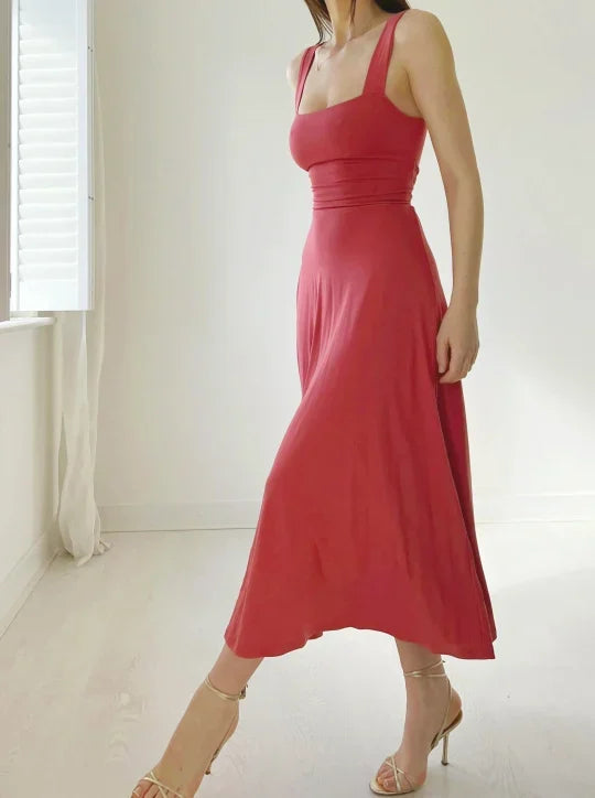 Tasha - Elegant Square Neck Dress