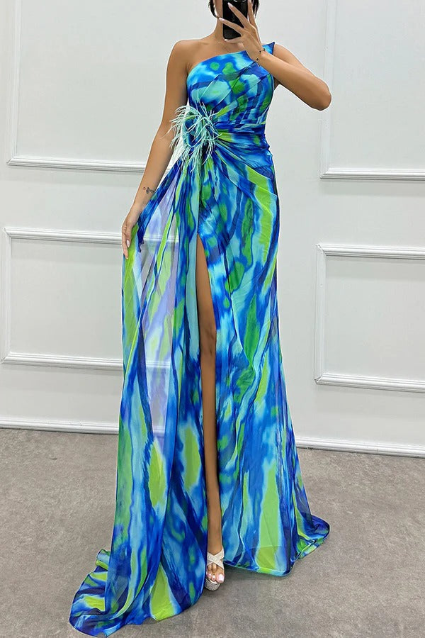 Alicia - Vibrant Slit Dress