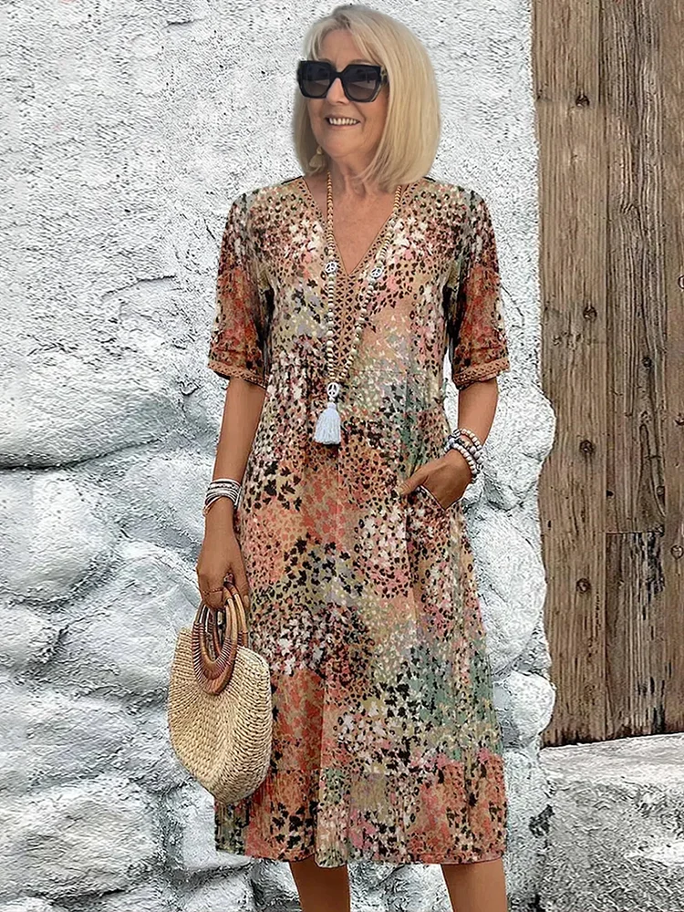 Andrea - Vibrant Midi Dress