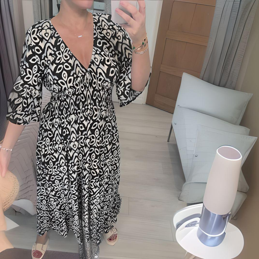 Lillia - Boho Printed Dress