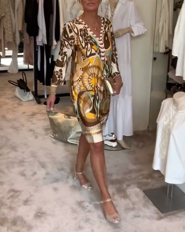 Regine - Retro Printed Dress