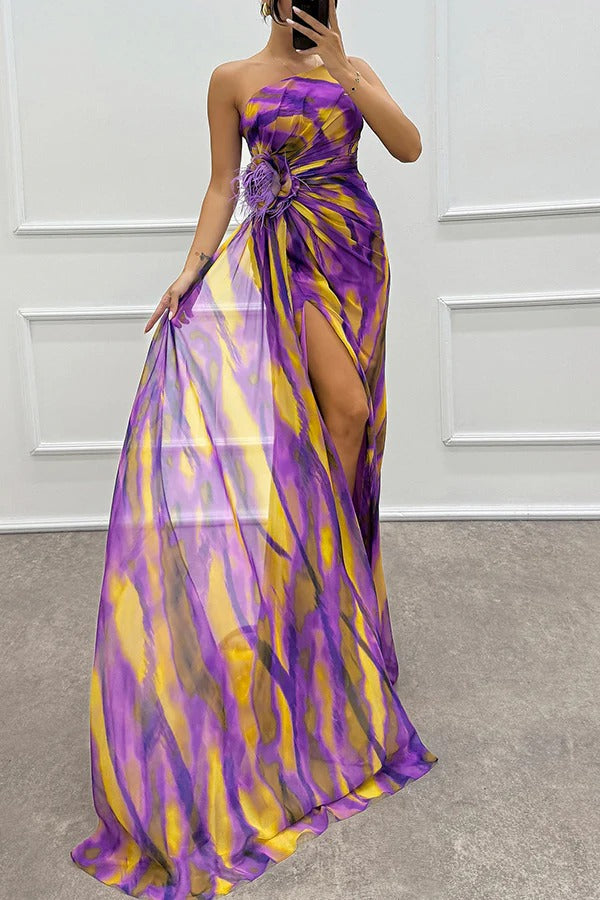 Alicia - Vibrant Slit Dress