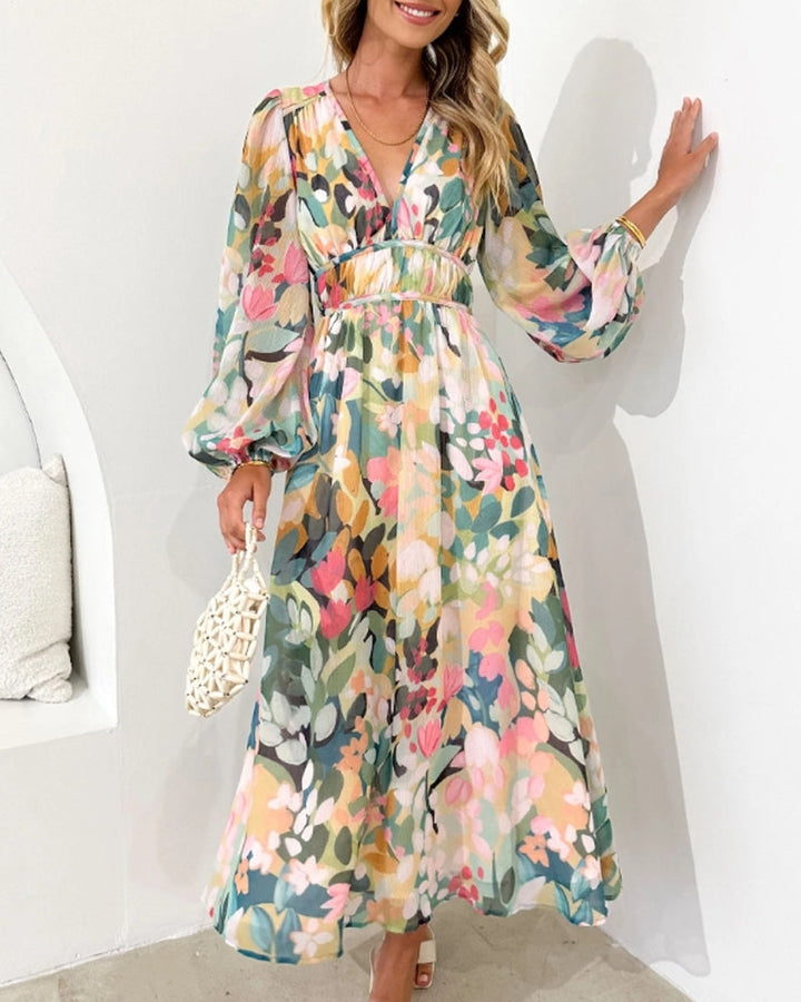 Sandra - Boho Floral Maxi Dress