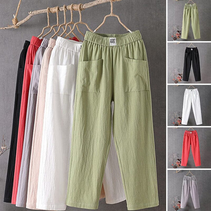 OLIVIA - Linen Blend Trousers