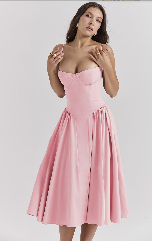 Avanie - Chic Corset Flare Dress