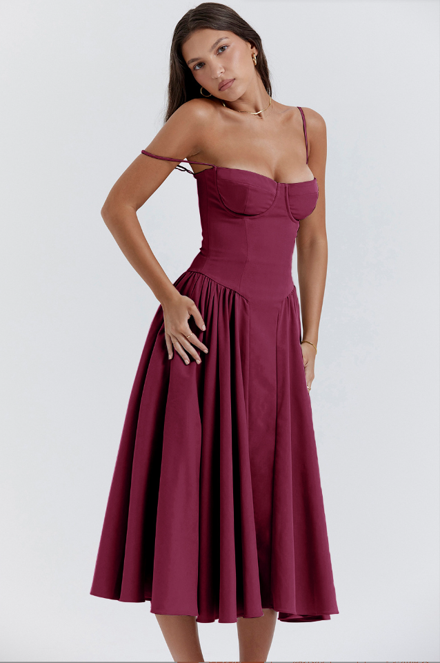 Avanie - Chic Corset Flare Dress