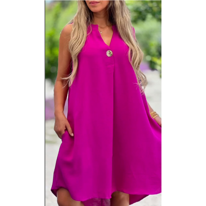 Elsie - Sleeveless V-neck Dress