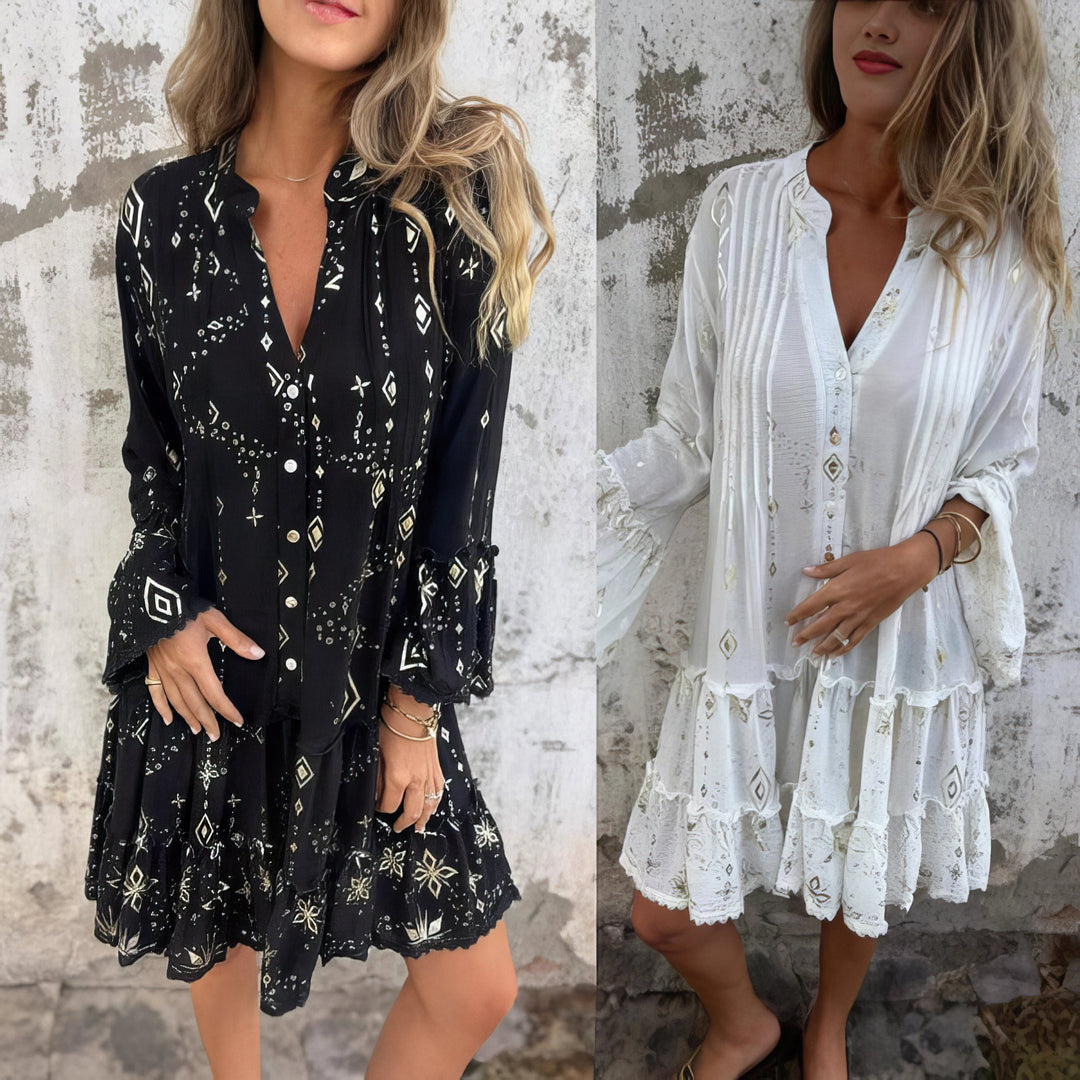 Gayle - Boho Gilded Dress