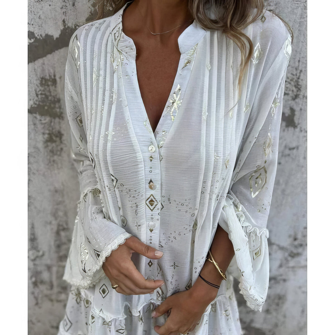 Gayle - Boho Gilded Dress