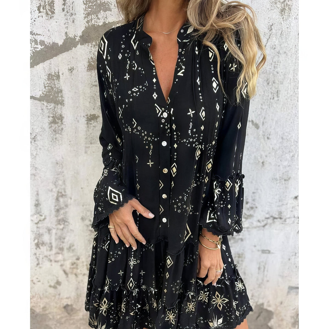 Gayle - Boho Gilded Dress