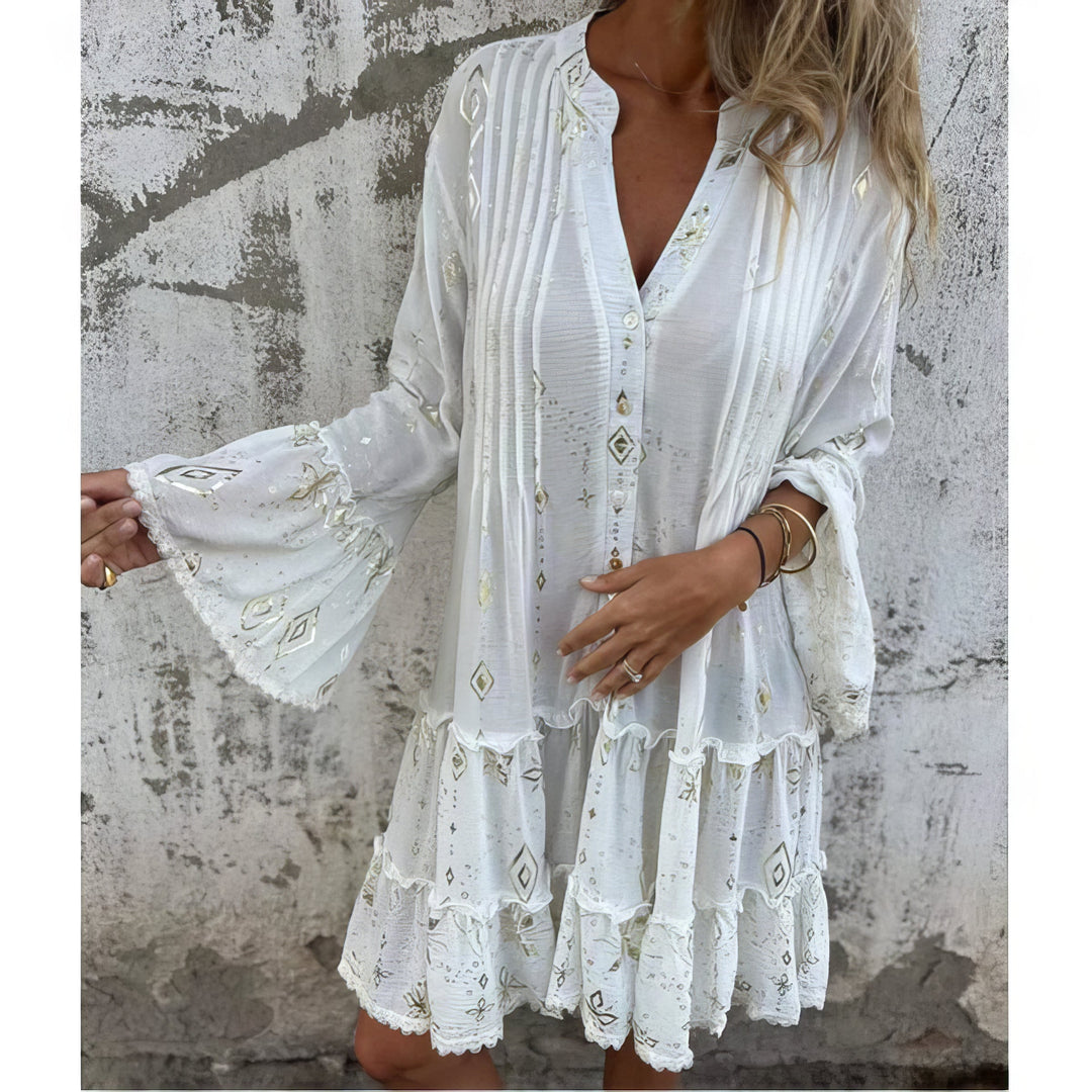 Gayle - Boho Gilded Dress